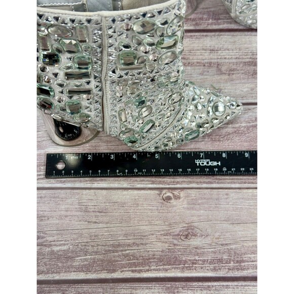 NWOT Steve Madden Vayle Boots Rhinestone Pointed Toe Zipper Closure Women Sz 7M - Picture 12 of 17